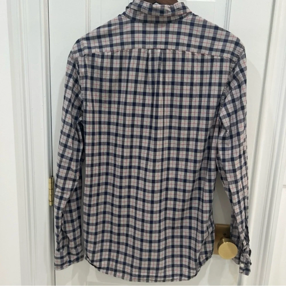 J.Crew Men’s Slim Fit Organic Cotton Plaid Button-Down Shirt Medium